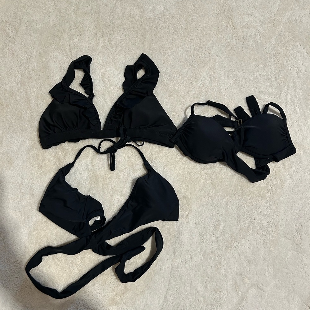 Bathing suit tops (3).